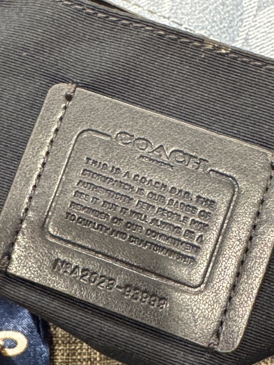 Coach Abby Duffle Blue Signature Monogram Hobo Bag - Picture 16 of 17